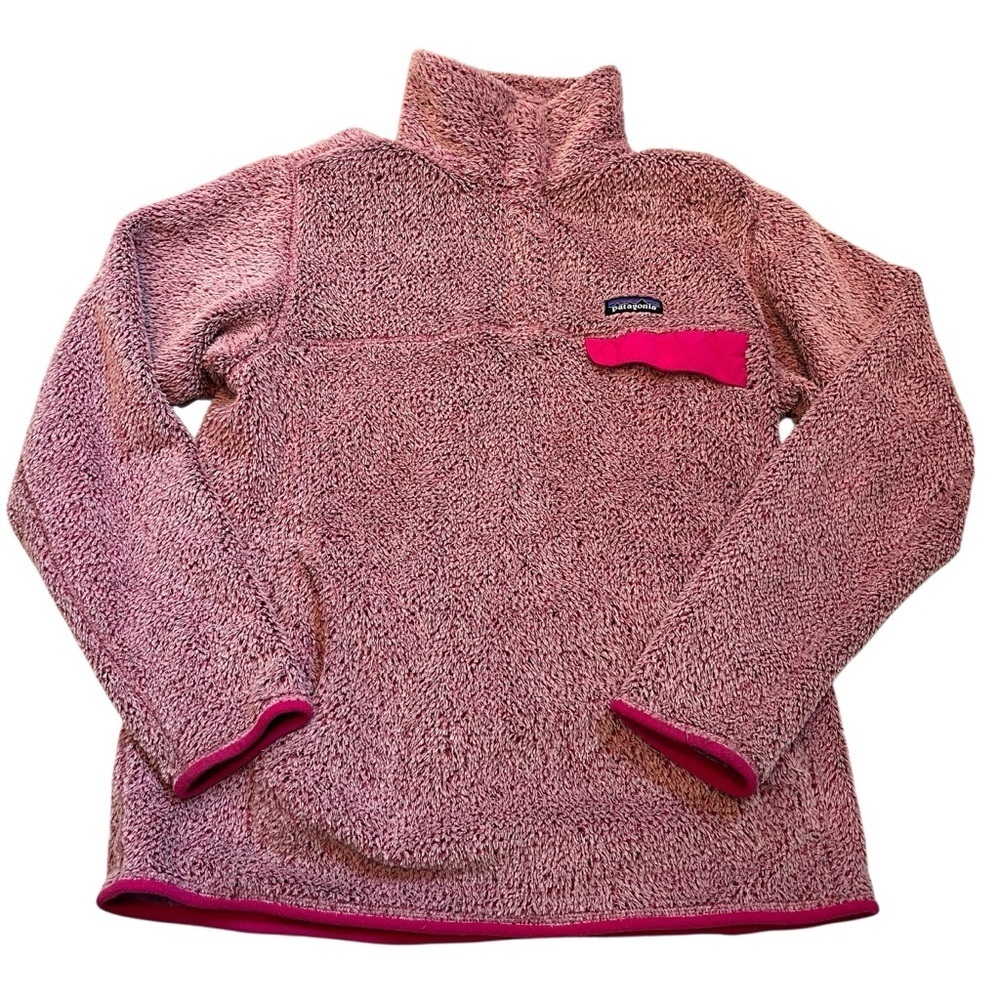 Patagonia Re-Tool Snap-T Fleece Pullover Cupcake Pink Womens L Lightweight Layer - Picture 2 of 9